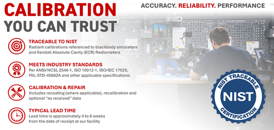Factory Calibration & Repair Services for Heat Flux Sensors & Radiometers